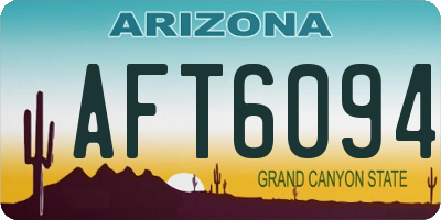 AZ license plate AFT6094