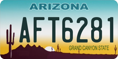 AZ license plate AFT6281