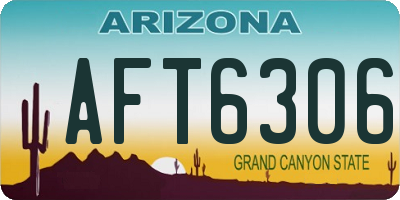 AZ license plate AFT6306