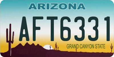 AZ license plate AFT6331