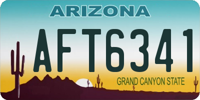 AZ license plate AFT6341