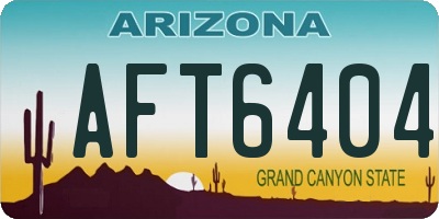 AZ license plate AFT6404