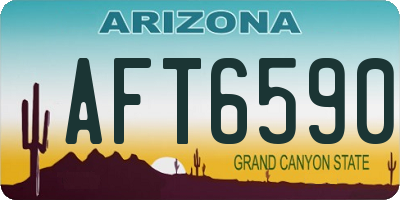 AZ license plate AFT6590