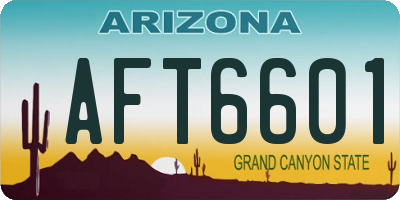 AZ license plate AFT6601
