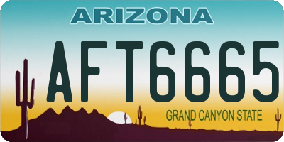 AZ license plate AFT6665