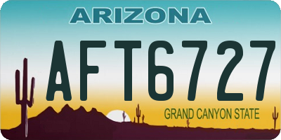 AZ license plate AFT6727