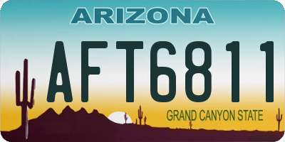 AZ license plate AFT6811
