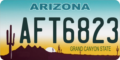 AZ license plate AFT6823