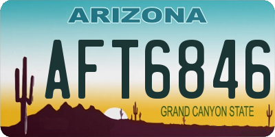 AZ license plate AFT6846