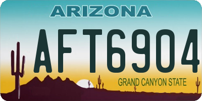 AZ license plate AFT6904
