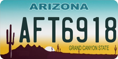 AZ license plate AFT6918