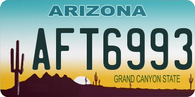 AZ license plate AFT6993