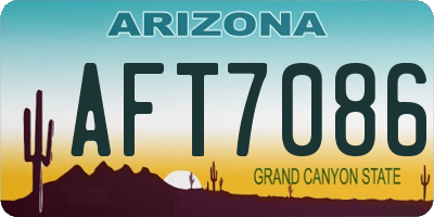 AZ license plate AFT7086