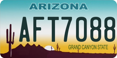 AZ license plate AFT7088
