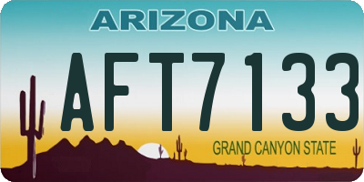 AZ license plate AFT7133