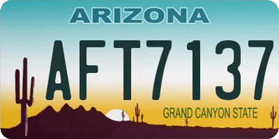 AZ license plate AFT7137