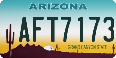 AZ license plate AFT7173