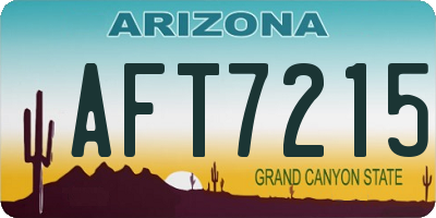 AZ license plate AFT7215