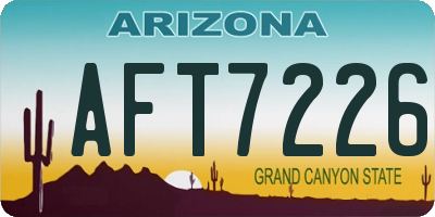 AZ license plate AFT7226