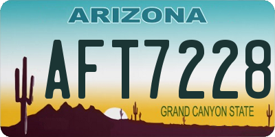 AZ license plate AFT7228
