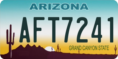 AZ license plate AFT7241