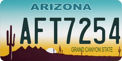 AZ license plate AFT7254