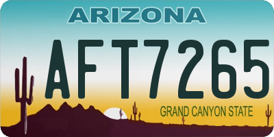 AZ license plate AFT7265