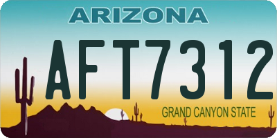 AZ license plate AFT7312