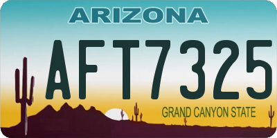 AZ license plate AFT7325