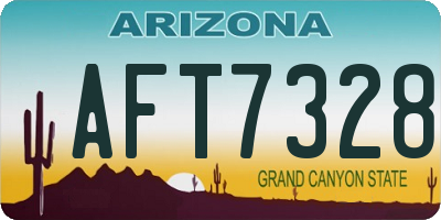 AZ license plate AFT7328