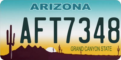 AZ license plate AFT7348