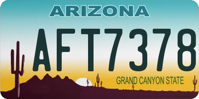 AZ license plate AFT7378