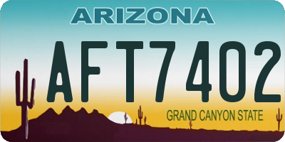 AZ license plate AFT7402