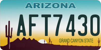 AZ license plate AFT7430