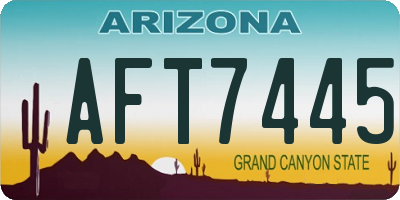 AZ license plate AFT7445