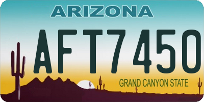 AZ license plate AFT7450