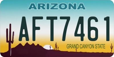 AZ license plate AFT7461