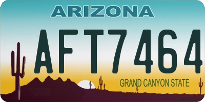 AZ license plate AFT7464
