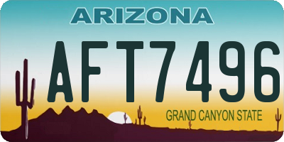 AZ license plate AFT7496