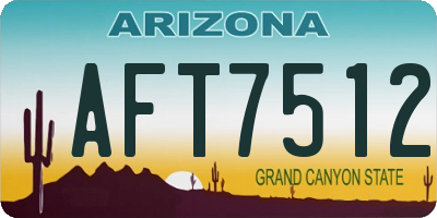 AZ license plate AFT7512