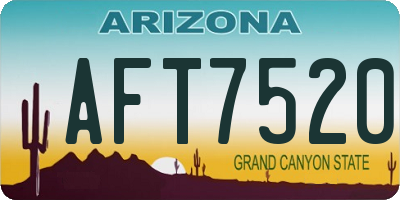 AZ license plate AFT7520