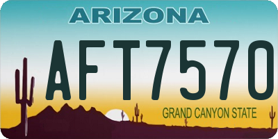 AZ license plate AFT7570