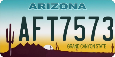 AZ license plate AFT7573