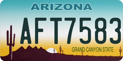 AZ license plate AFT7583
