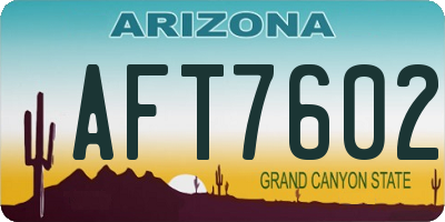 AZ license plate AFT7602