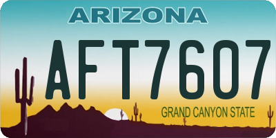 AZ license plate AFT7607