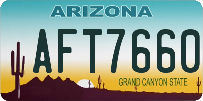 AZ license plate AFT7660