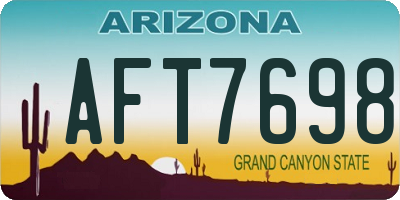 AZ license plate AFT7698