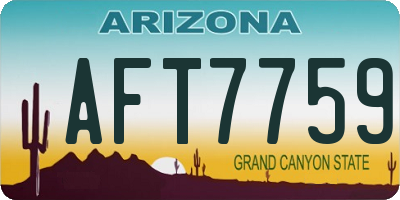 AZ license plate AFT7759