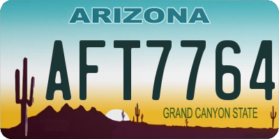 AZ license plate AFT7764